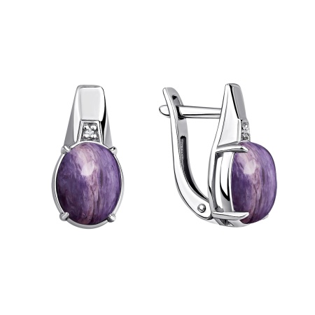 Серьги из серебра  2340461973 от KRASNOE, металл Серебро, вставка 