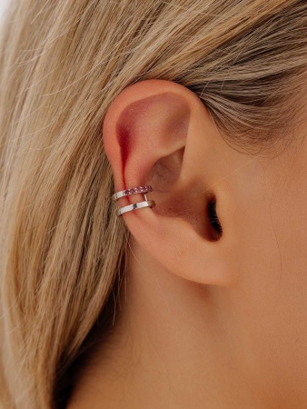 Серьги из серебра с ситаллами