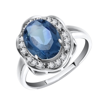 Купить кольцо из серебра с фианитами в интернет-магазине KRASNOE