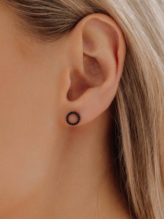 Пусеты из серебра с ситаллами со скидкой