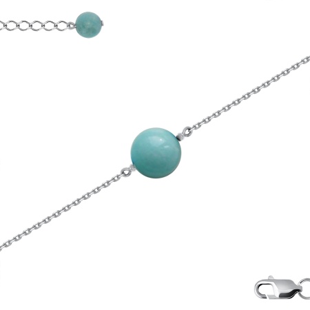 Купить браслет из серебра с амазонитами