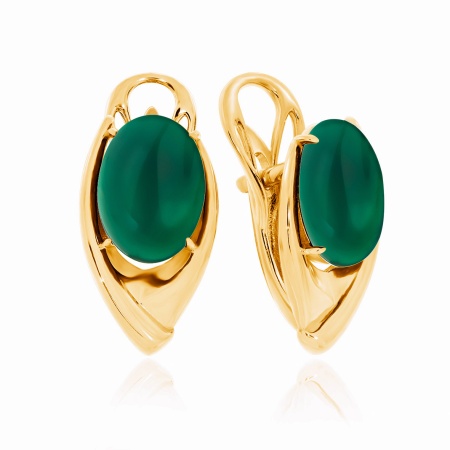 Серьги из серебра с агатами 2320392361-60 от KRASNOE, металл Серебро, вставка Агат