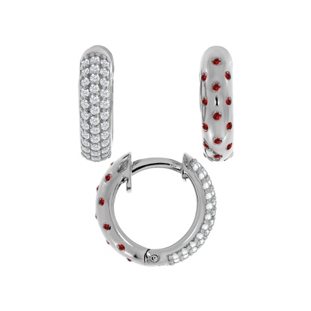 Серьги из серебра с фианитами 2340201276л-31 от KRASNOE, металл Серебро, вставка Фианит