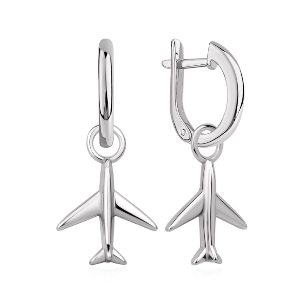 Серьги из серебра без вставок в ювелирном интернет-магазине