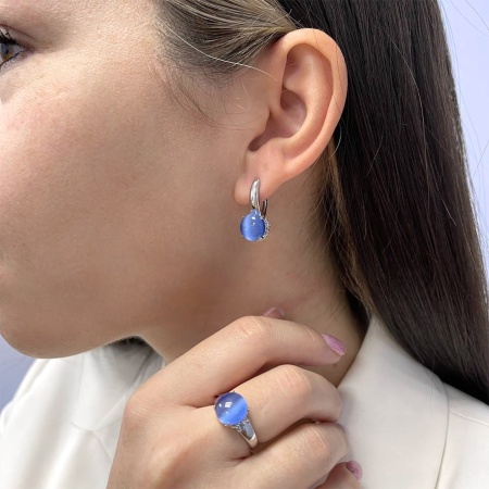 Купить кольцо из серебра с кошачим глазом в интернет-магазине KRASNOE