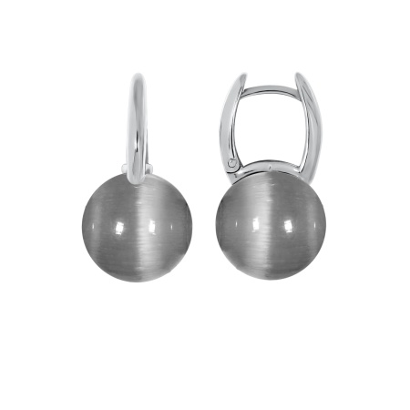 Серьги из серебра  2340264318-21 от KRASNOE, металл Серебро, вставка Кошачий глаз