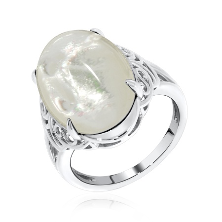 Купить кольцо из серебра с перламутром в интернет-магазине KRASNOE