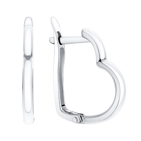 Серьги из серебра без вставок 2340401893 от KRASNOE, металл Серебро, вставка Без вставок