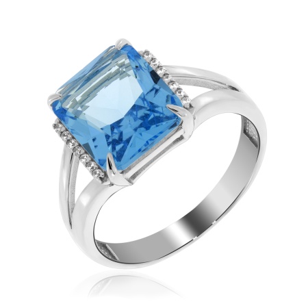 Купить кольцо из серебра с кварцем и фианитами в интернет-магазине KRASNOE