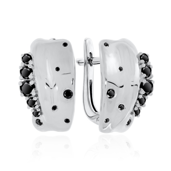 Серьги из серебра с ситаллом 2340881158-20 от KRASNOE, металл Серебро, вставка Ситалл