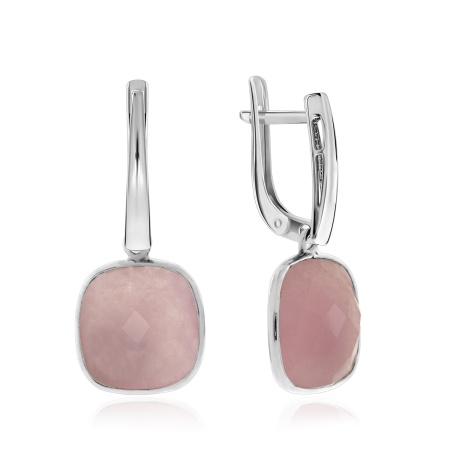 Серьги из серебра с агатами