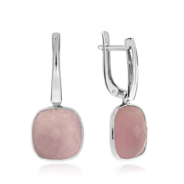 Серьги из серебра с агатами