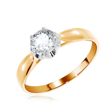 Купить кольцо из серебра с фианитом в интернет-магазине KRASNOE