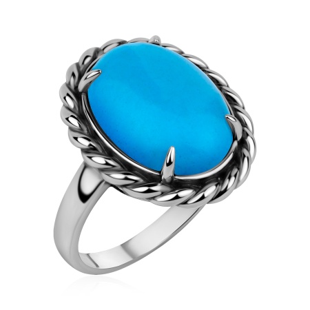 Купить кольцо из серебра с бирюзой в интернет-магазине KRASNOE