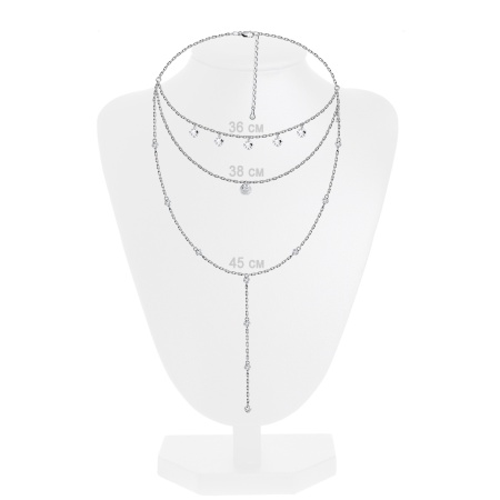 Колье из серебра с фианитами 8340206227л-9
