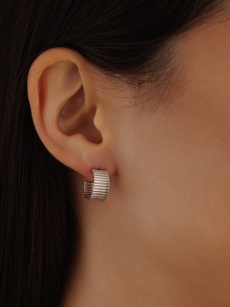 Пусеты из серебра без вставок