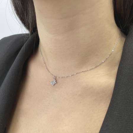 Колье из серебра с фианитами