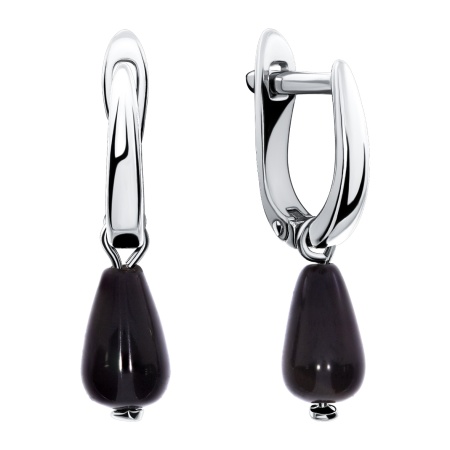 Серьги из серебра с агатами 2340394786-20 от KRASNOE, металл Серебро, вставка Агат