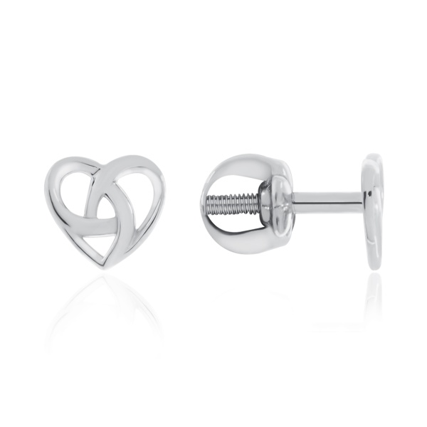 Пусеты из серебра без вставок