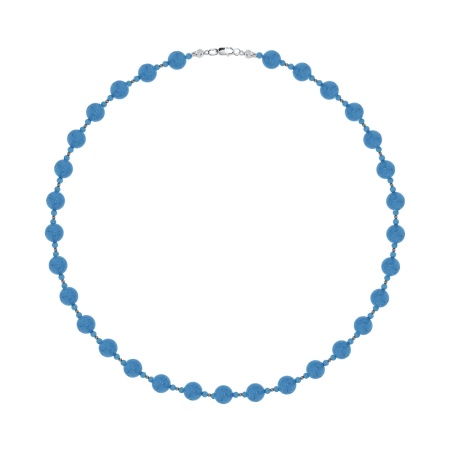 Колье из серебра с бирюзой 8340316085-55