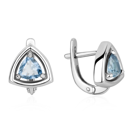 Серьги из серебра с топазом