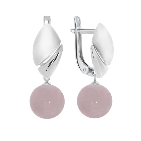 Серьги из серебра с кварцем 2340100900-1-30 от KRASNOE, металл Серебро, вставка Кварц