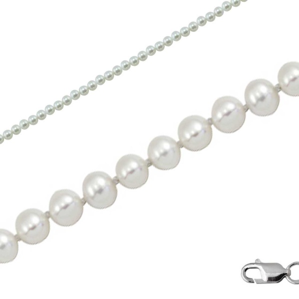 Купить браслет из серебра с жемчугами