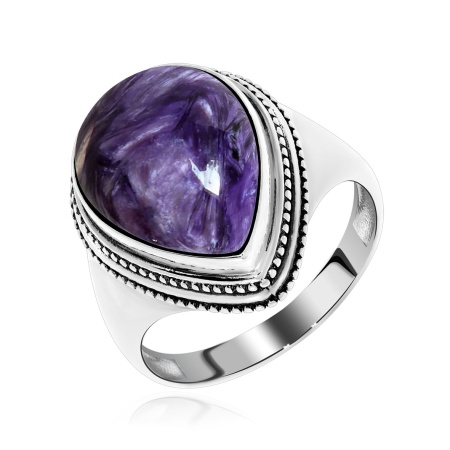 Купить кольцо из серебра с чароитом в интернет-магазине KRASNOE Купить кольцо из серебра с чароитом в интернет-магазине KRASNOE