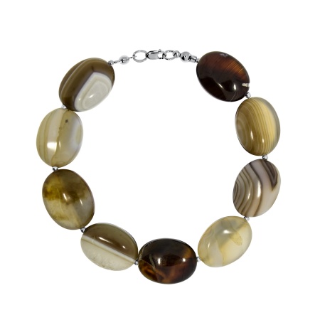 Купить браслет из серебра с агатами