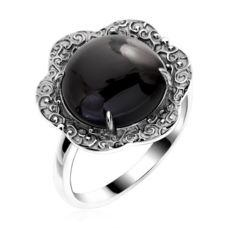 Купить кольцо из серебра с агатом в интернет-магазине KRASNOE