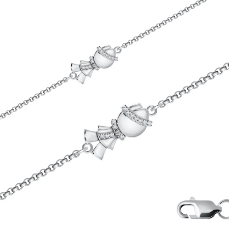 Купить браслет из серебра с фианитами