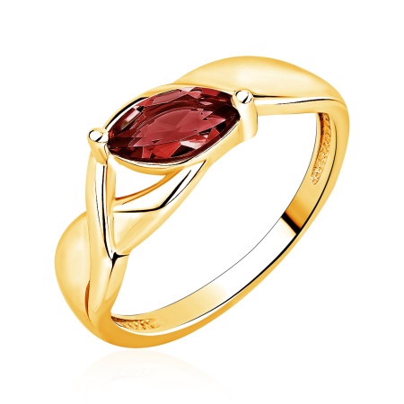 Купить кольцо из серебра с гранатом в интернет-магазине KRASNOE