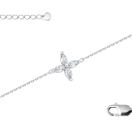 Купить браслет из серебра с фианитами