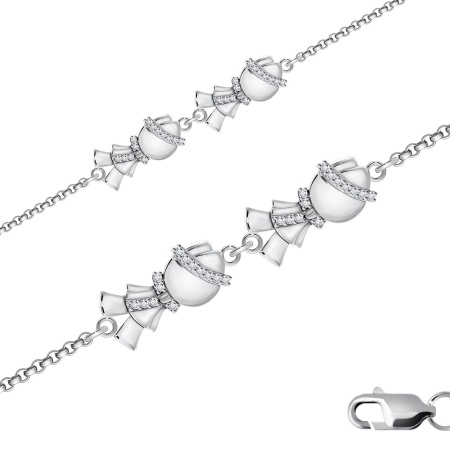 Купить браслет из серебра с фианитами