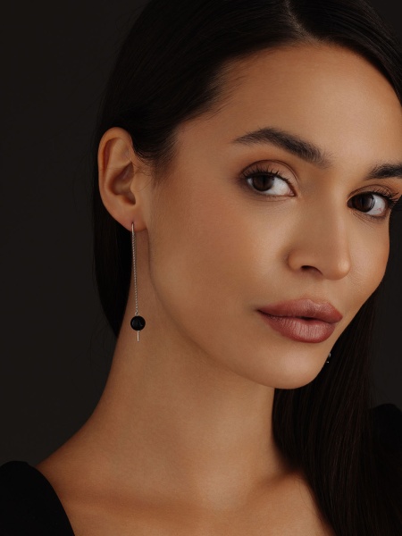 Серьги из серебра с агатами 2340390712-1-20 от KRASNOE, металл Серебро, вставка Агат