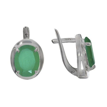 Серьги из серебра с агатами