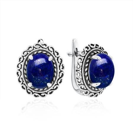 Серьги из серебра с лазуритами