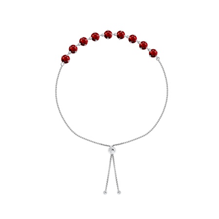 Купить браслет из серебра с гранатами