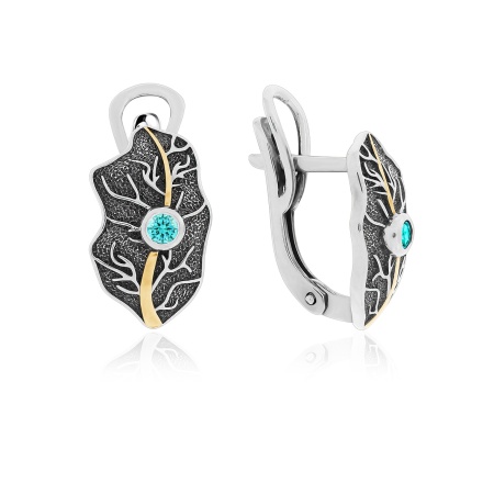 Серьги из серебра с ситаллами