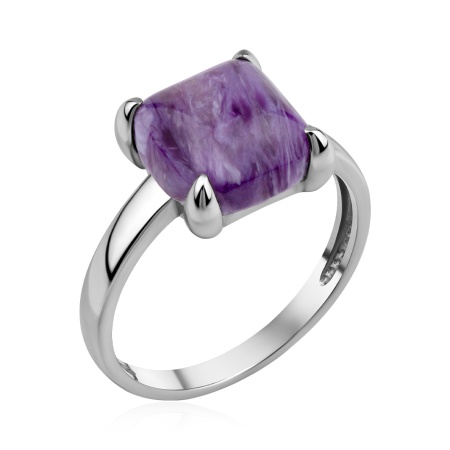 Купить кольцо из серебра с чароитом в интернет-магазине KRASNOE