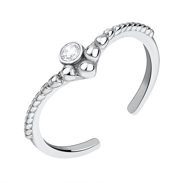 Купить кольцо из серебра с фианитом в интернет-магазине KRASNOE