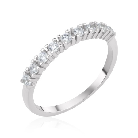 Купить кольцо из серебра с фианитами в интернет-магазине KRASNOE