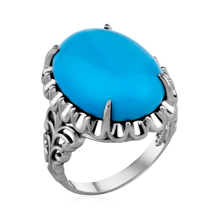 Купить кольцо из серебра с бирюзой в интернет-магазине KRASNOE Купить кольцо из серебра с бирюзой в интернет-магазине KRASNOE