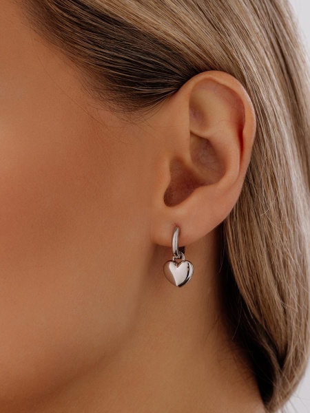 Серьги из серебра без вставок в ювелирном интернет-магазине