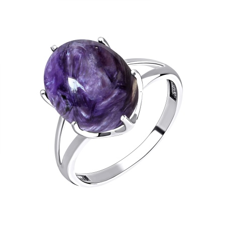 Купить кольцо из серебра с чароитом в интернет-магазине KRASNOE