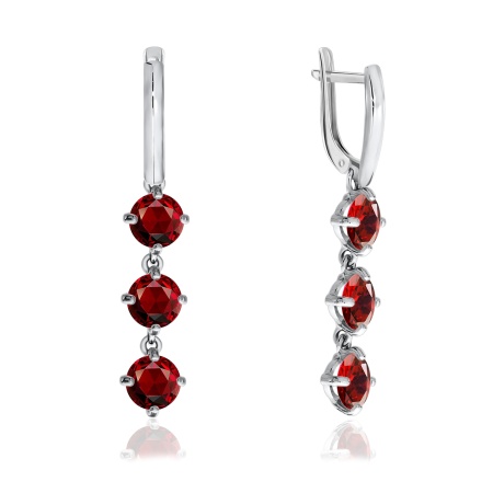 Серьги из серебра с фианитом 2340200668-31 от KRASNOE, металл Серебро, вставка Фианит