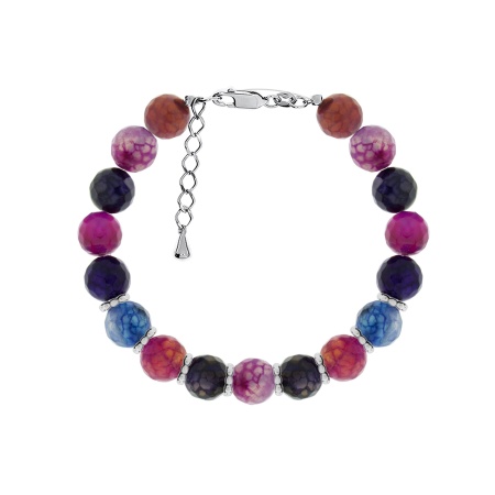 Купить браслет из серебра с агатами