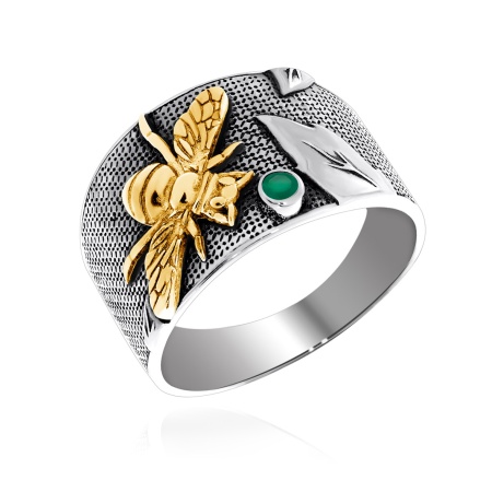 Купить кольцо из серебра с агатом в интернет-магазине KRASNOE