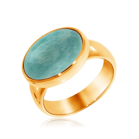 Купить кольцо из серебра с амазонитом в интернет-магазине KRASNOE