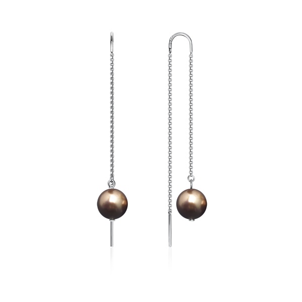 Серьги из серебра с жемчугом со скидкой